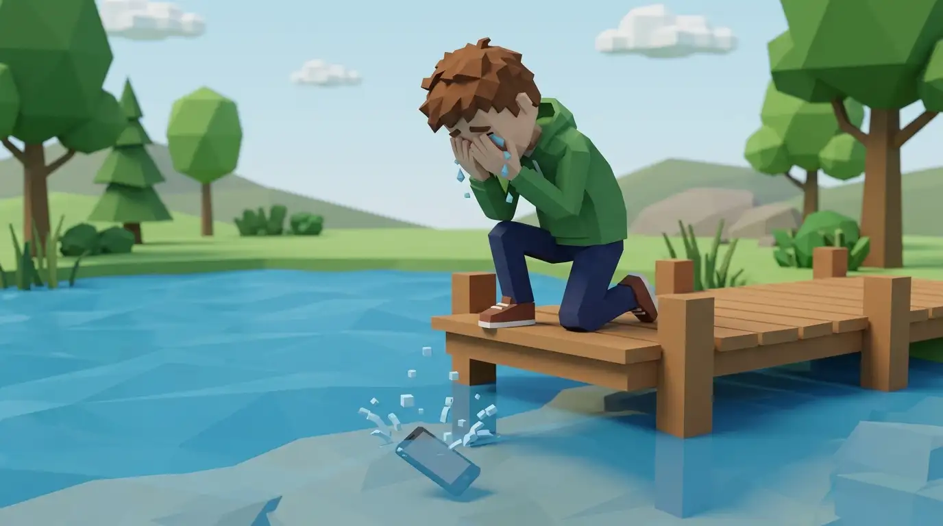Emergency 10-minute action protocol for smartphone dropped in water